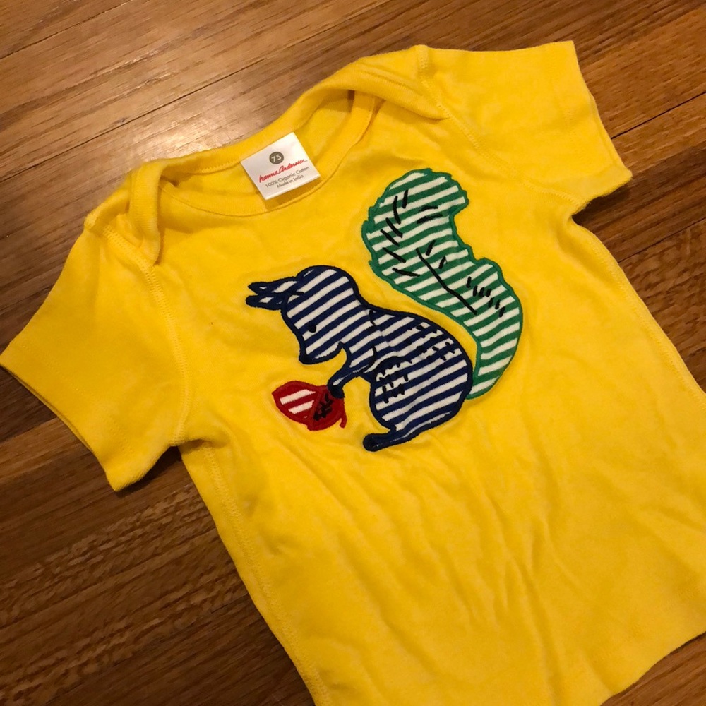 Hanna Andersson Squirrel Shirt 12-18M 75cm